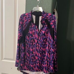 Xersion Women's Pink and Purple Long Sleeve Top